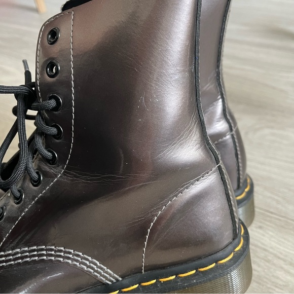 Dr Martens Women 8-Eye Pascal The Original Airware High Top Pewter Boots - Picture 10 of 10